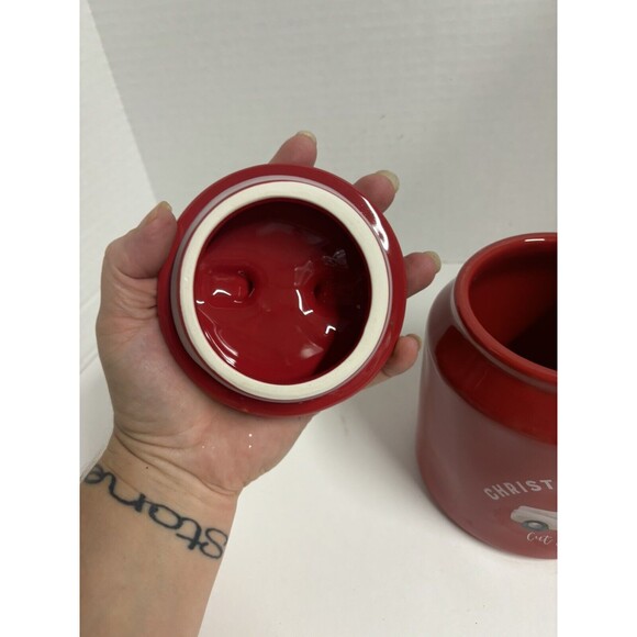 Baby Canister Red Twist sealed top Truck ”Christmas Tree Cut You Own” - Picture 5 of 7